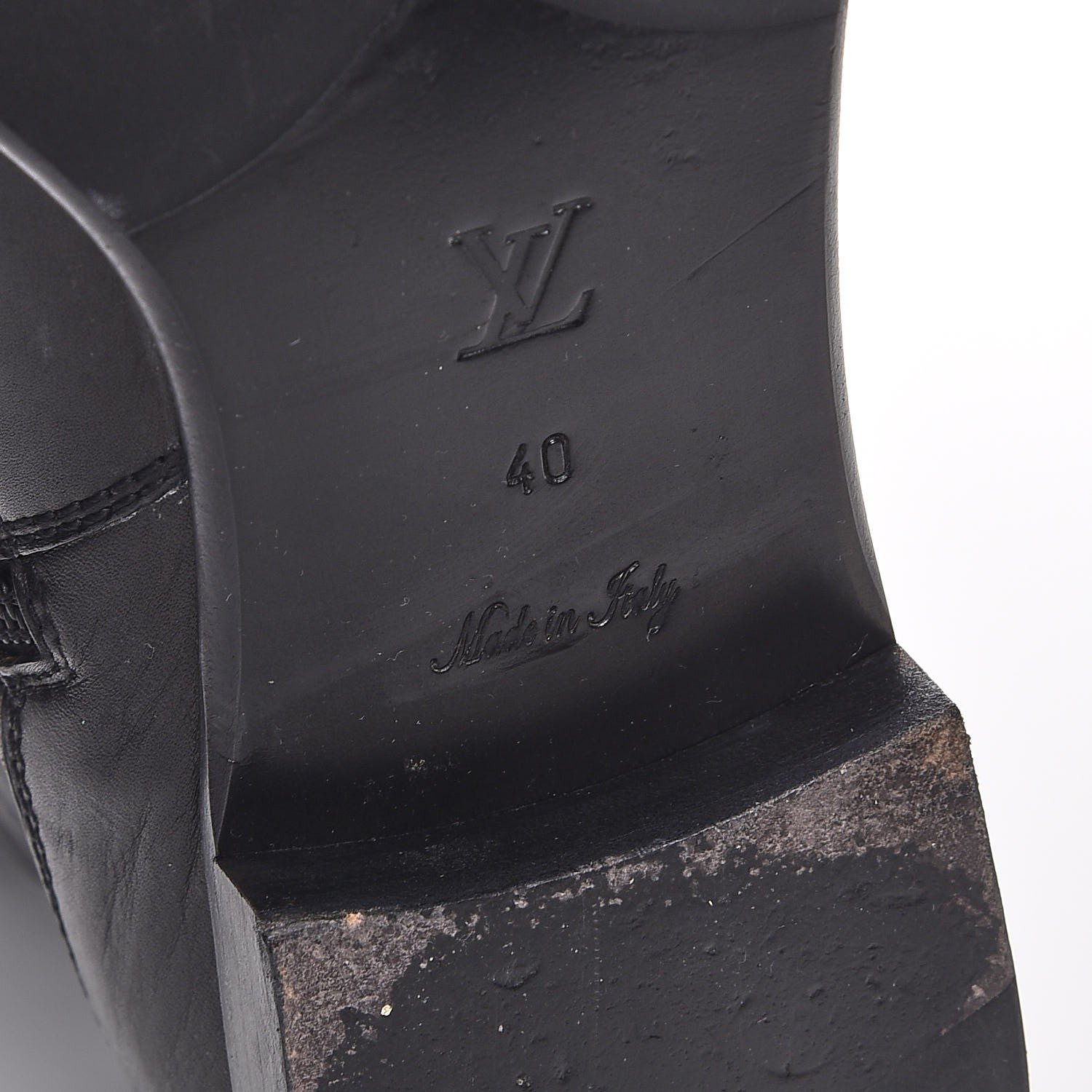 Louis Vuitton Calfskin Knee High Flat Boots 40 Black 8 of 8