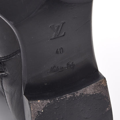 Louis Vuitton Calfskin Knee High Flat Boots 40 Black 8 of 8