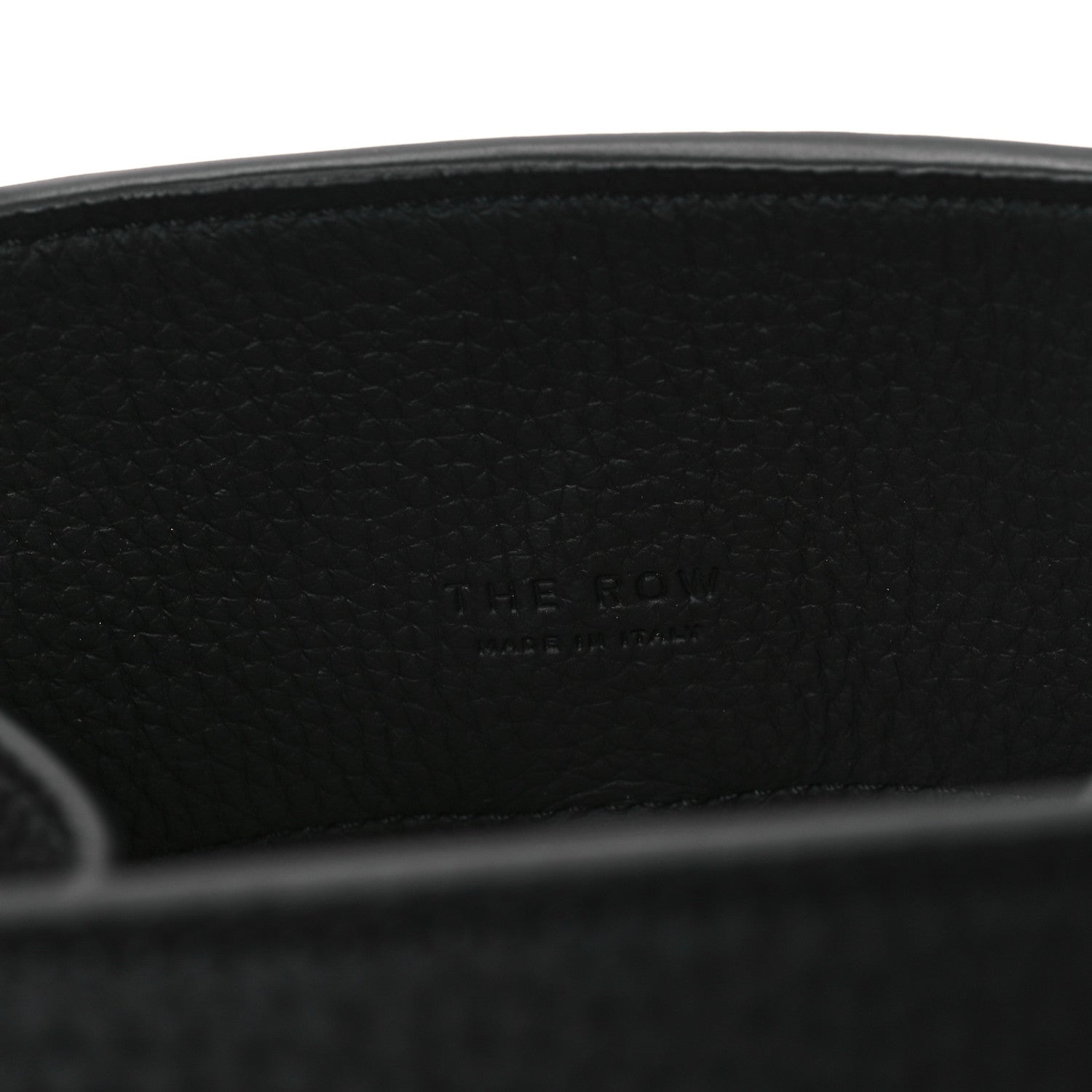 The Row Grained Calfskin Soft Margaux 10 Bag Black 6 of 9