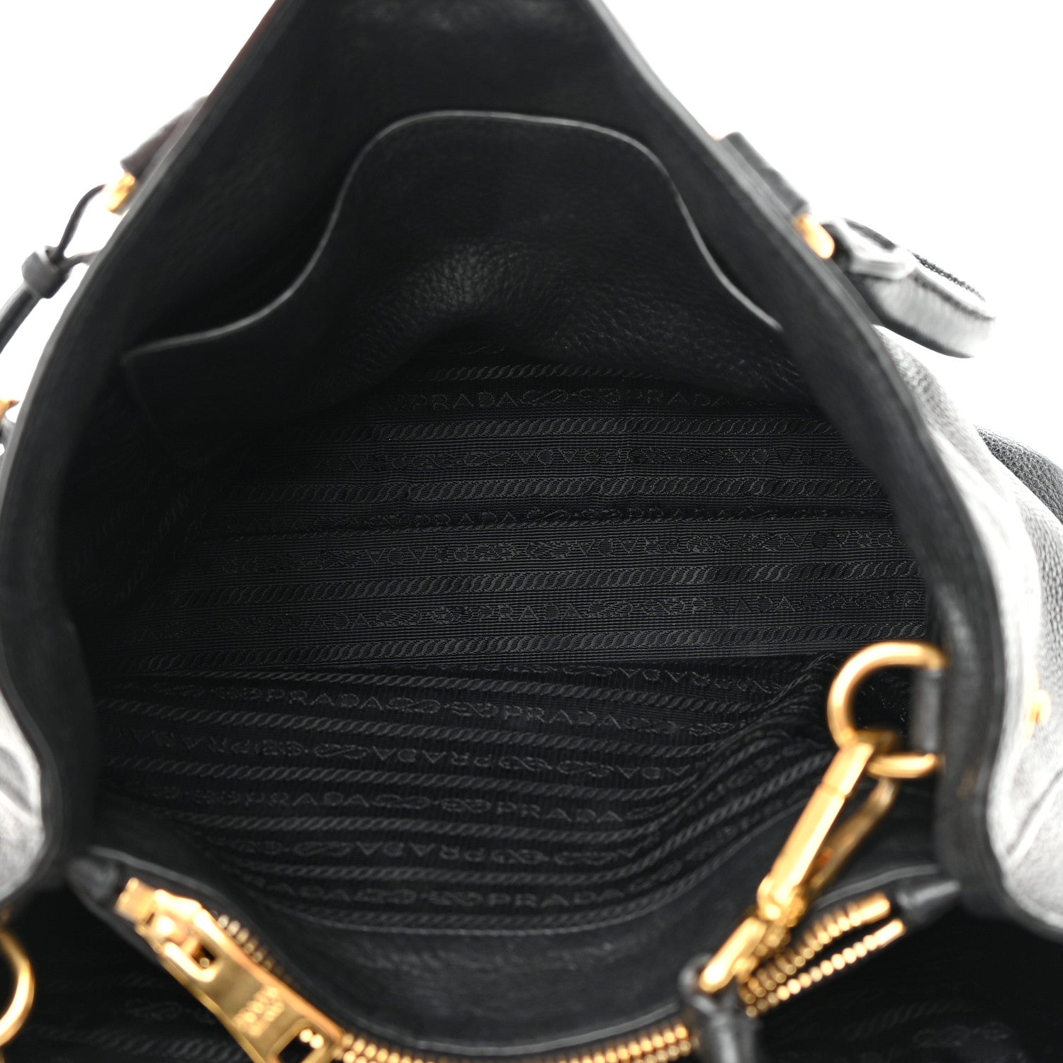 Prada Vitello Daino Tote Nero Black 6 of 23