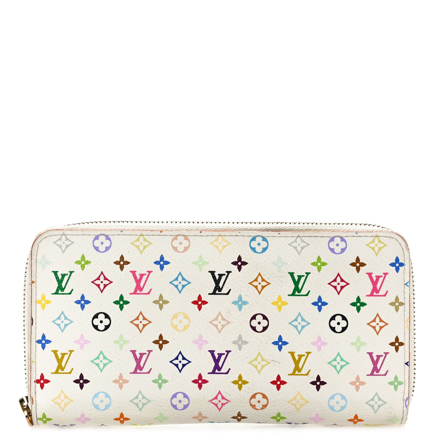 Monogram Multicolor Zippy Wallet White Litchi