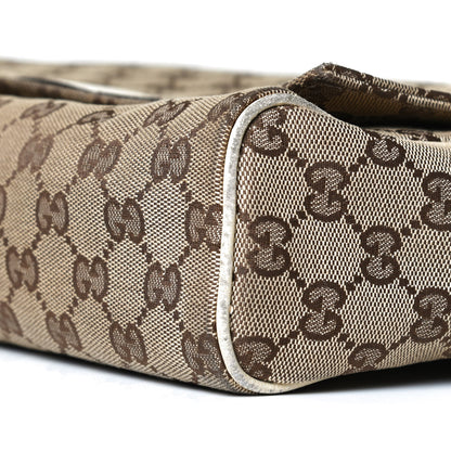 Gucci Monogram Small Flap Messenger Bag Beige Off White 15 of 22
