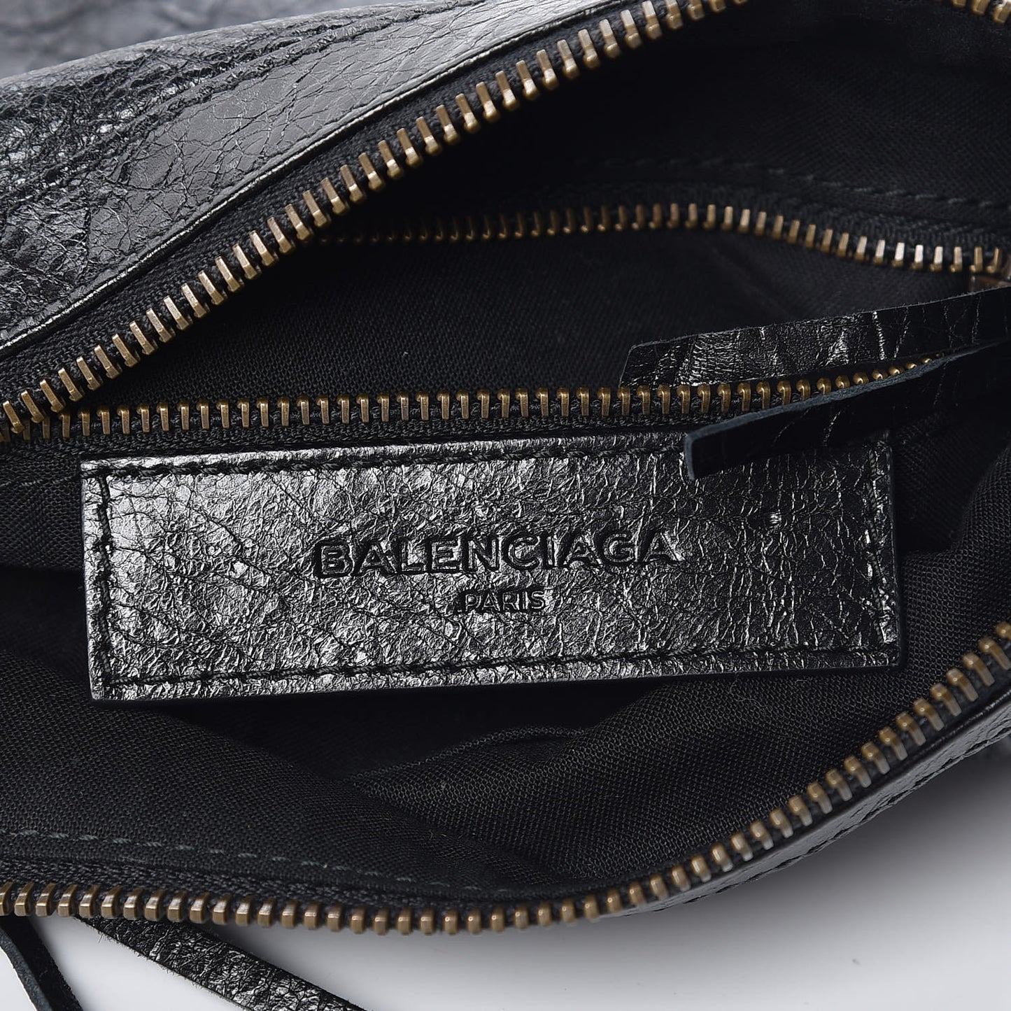 Agneau Classic Hardware Flat Crossbody Black