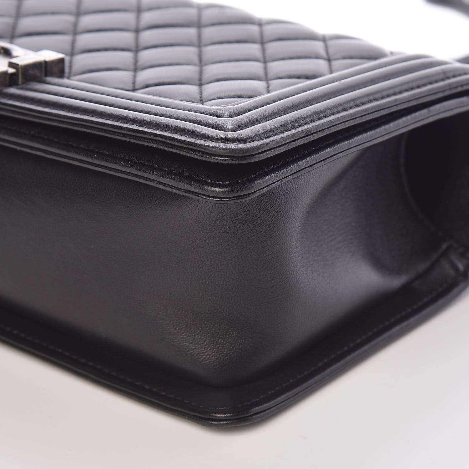 Chanel Lambskin Quilted Medium Boy Flap Black 10 of 11