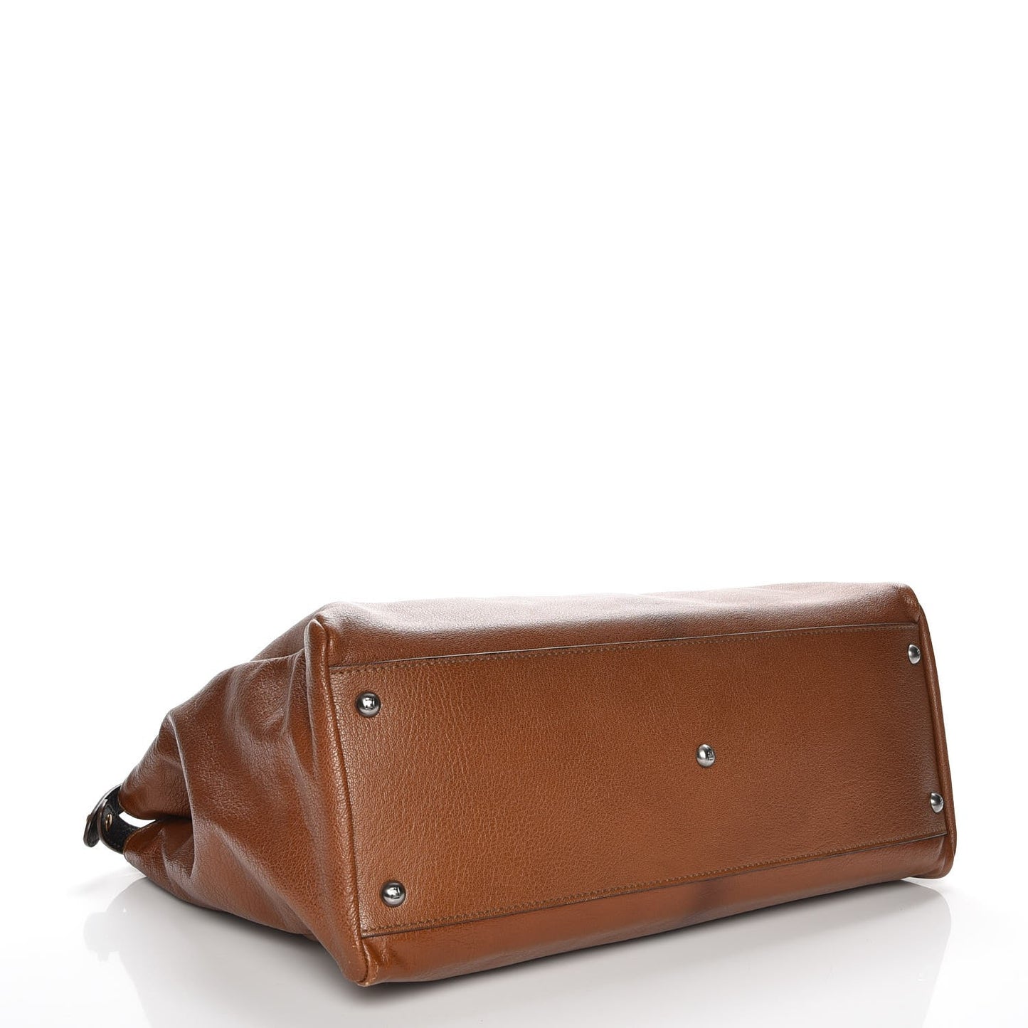 Goatskin Zucca Large Peekaboo Iconic Satchel Cuoio Tobacco Moro