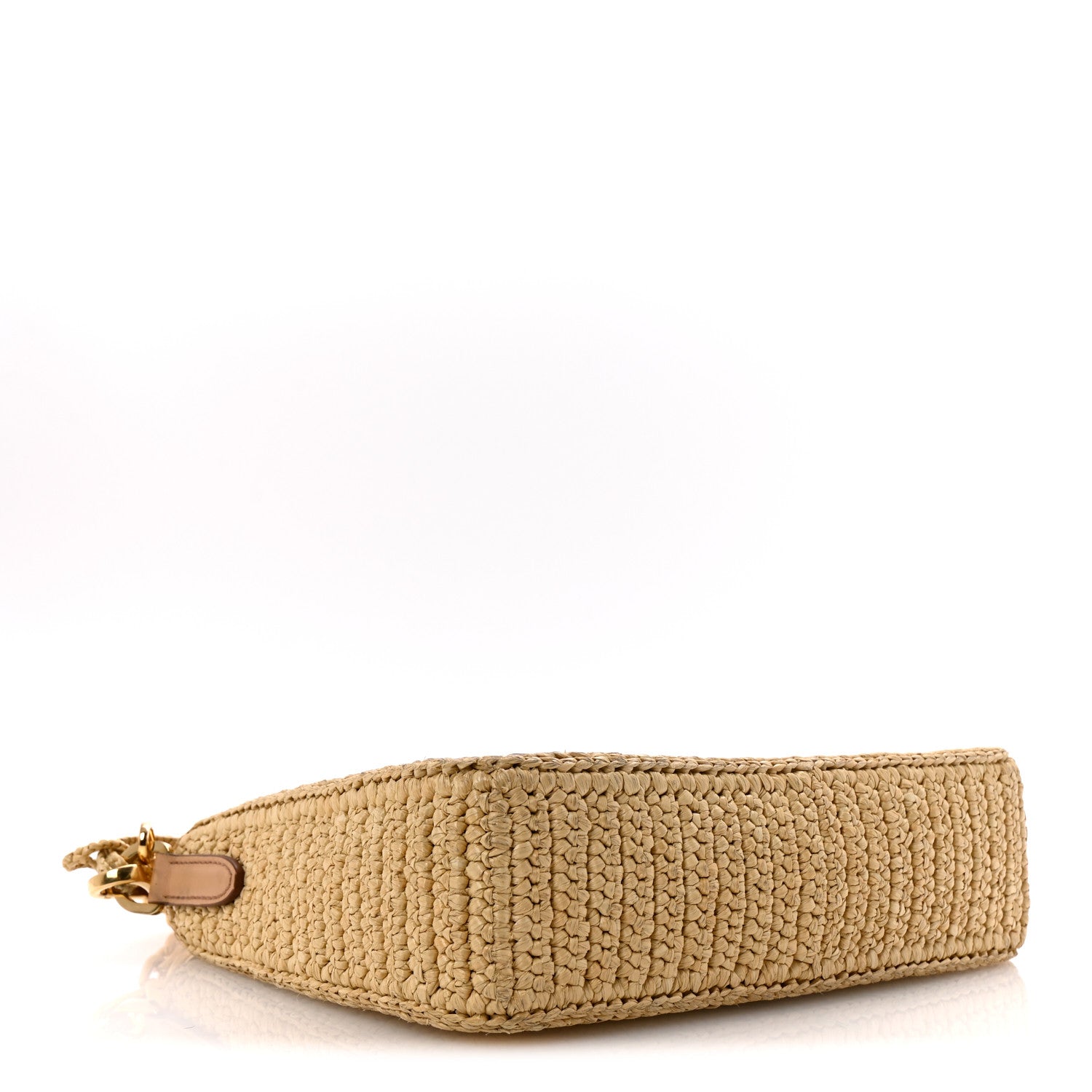 Prada Yarn Raffia Effect Crochet Mini Re-Edition 2000 Shoulder Bag Naturale 6 of 29