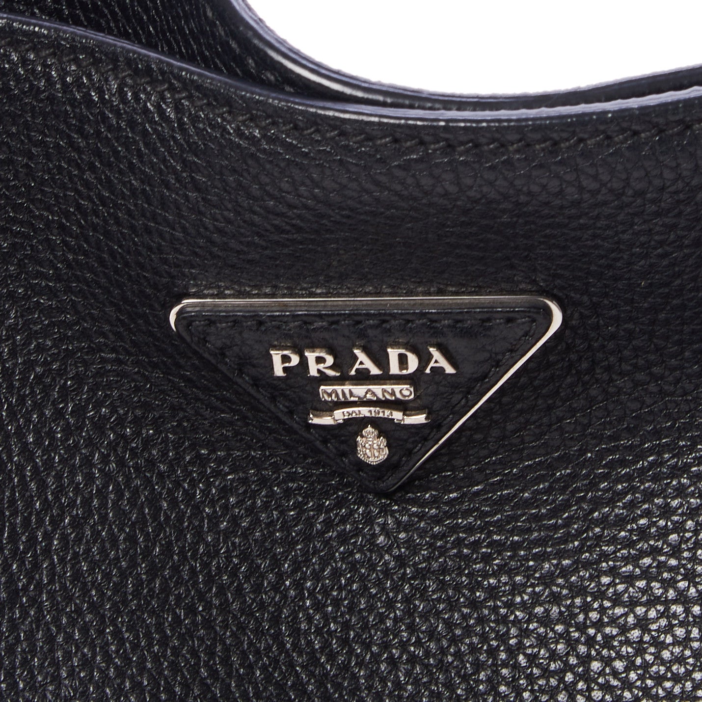 Prada Vitello Daino Shoulder Bag Black 7 of 9