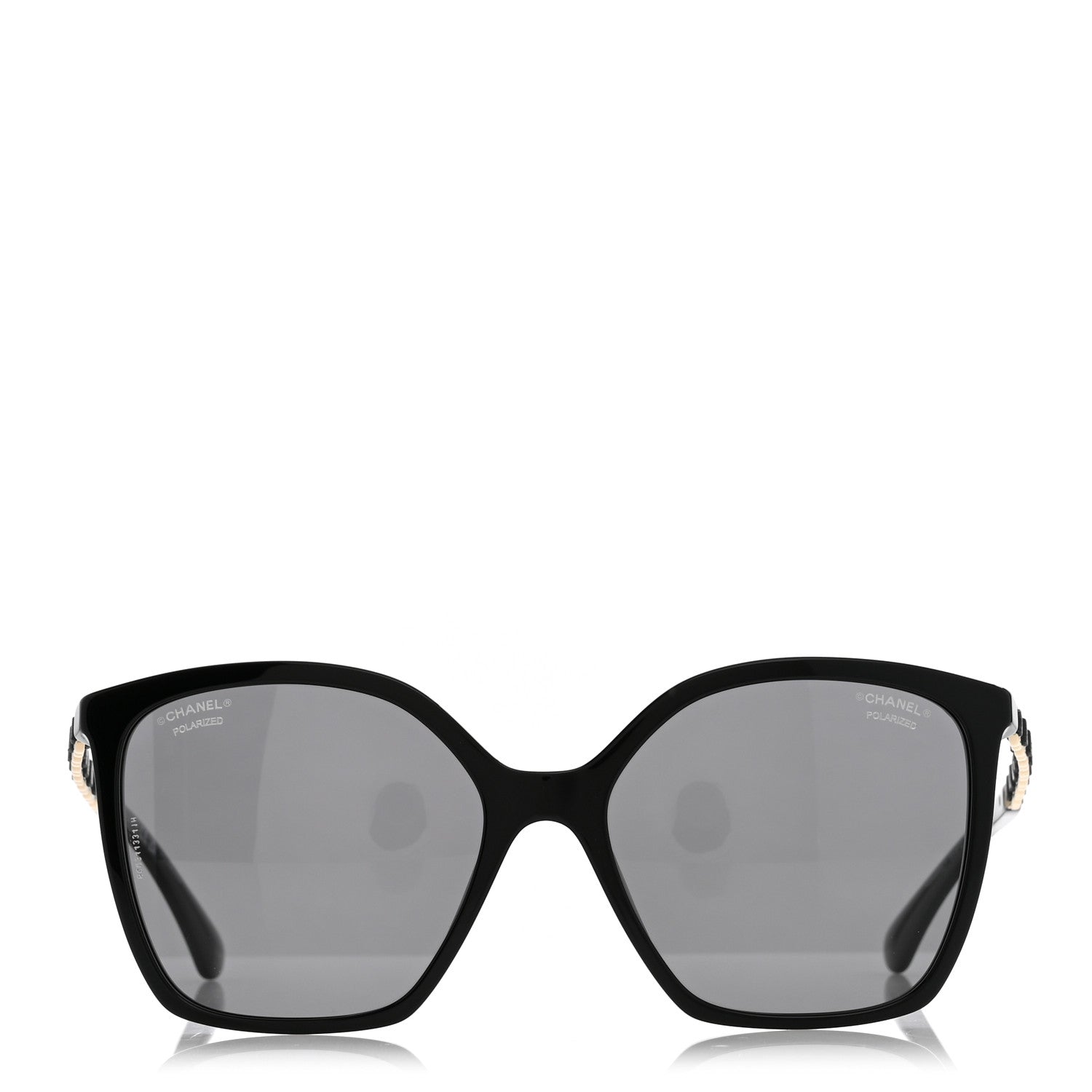 Chanel Acetate Calfskin Square Sunglasses 5546-Q Black 2 of 8
