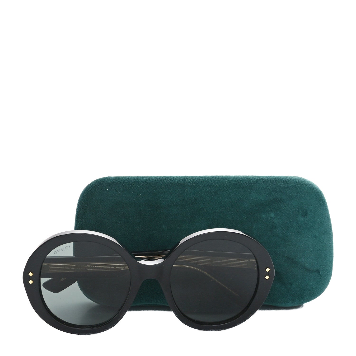 Gucci Acetate Round Sunglasses GG1081S Black 7 of 7