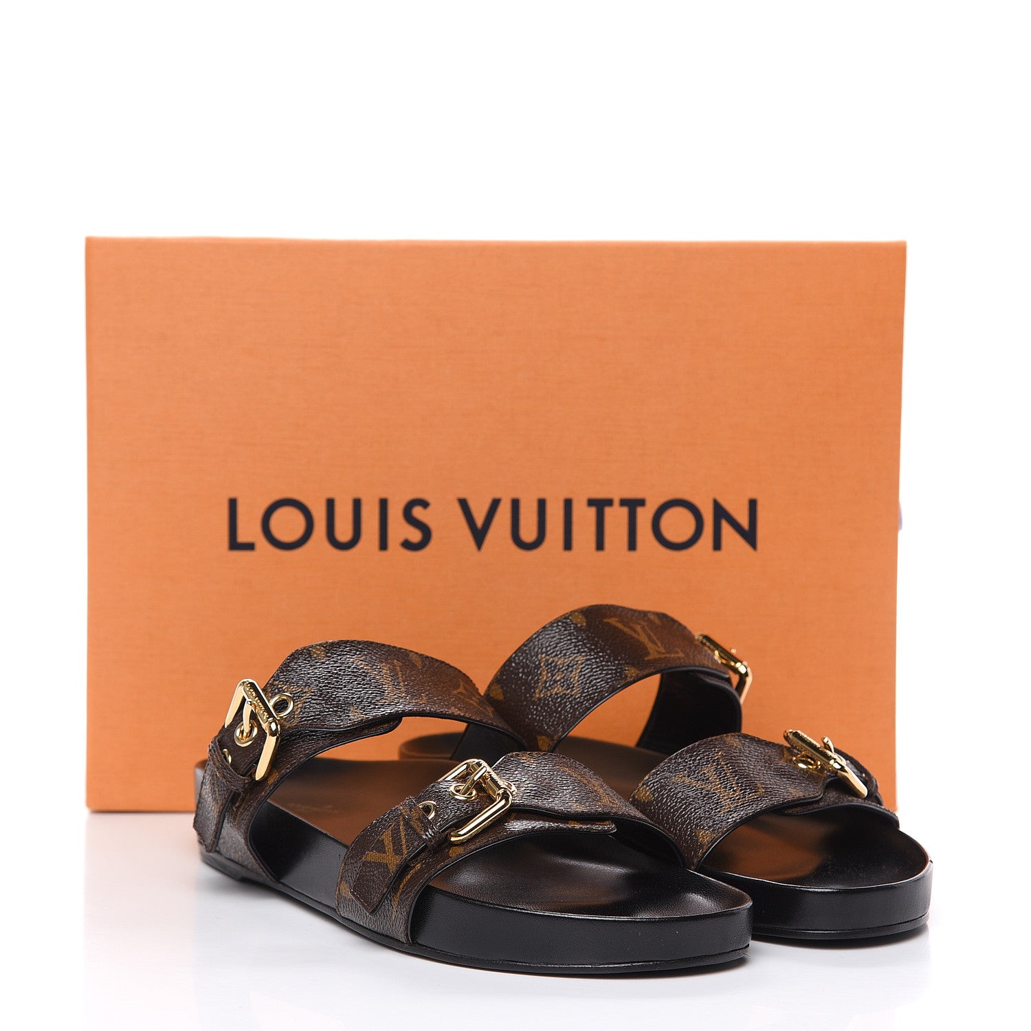 Louis Vuitton Monogram Bom Dia Mule Sandals 38 Black 8 of 8
