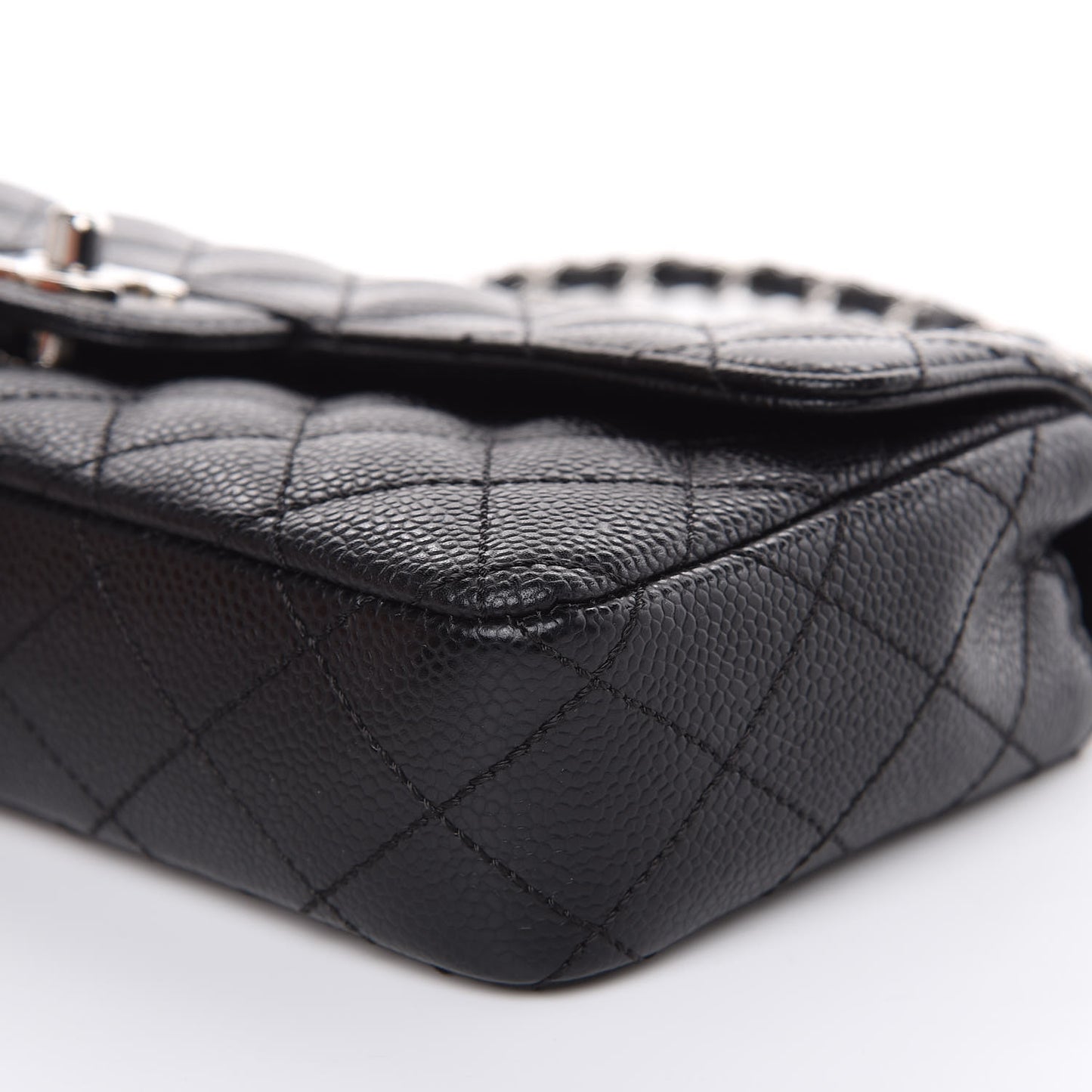 Caviar Quilted East West Flap Black