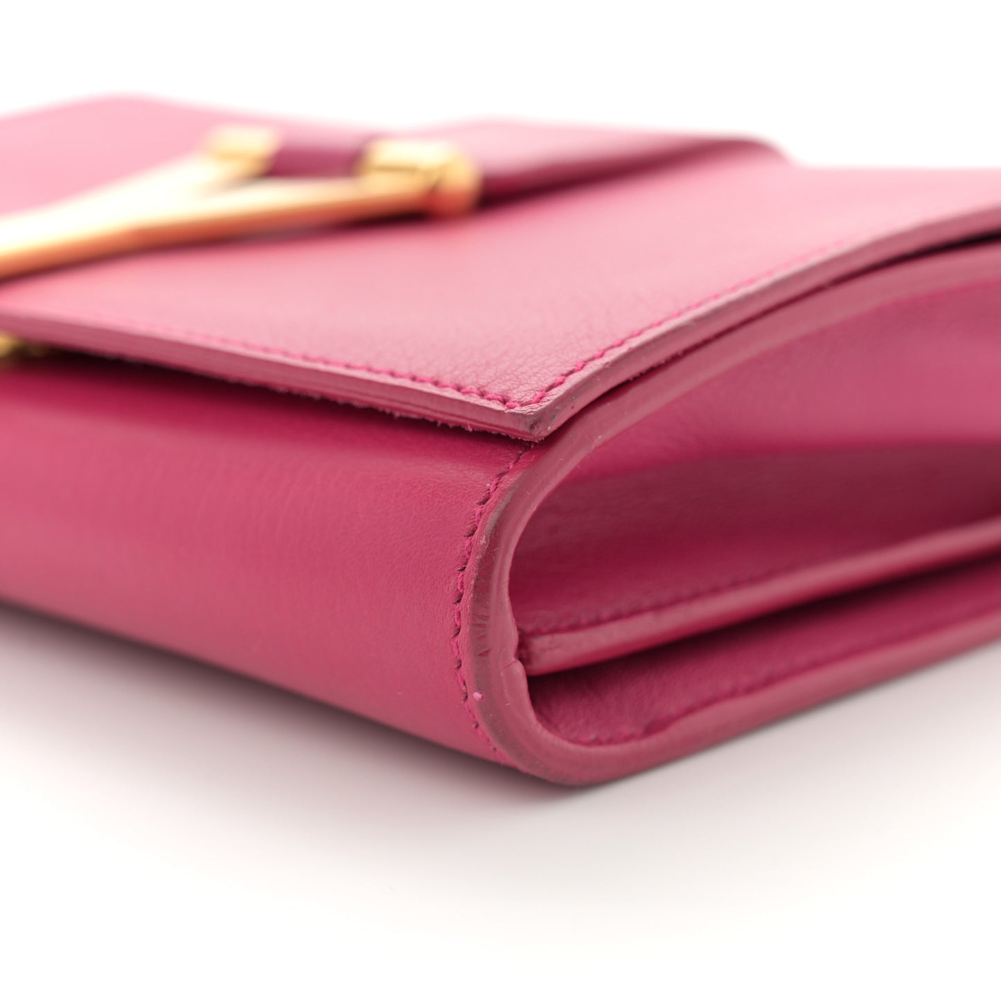 Calfskin Small Classic Y Satchel Fuchsia