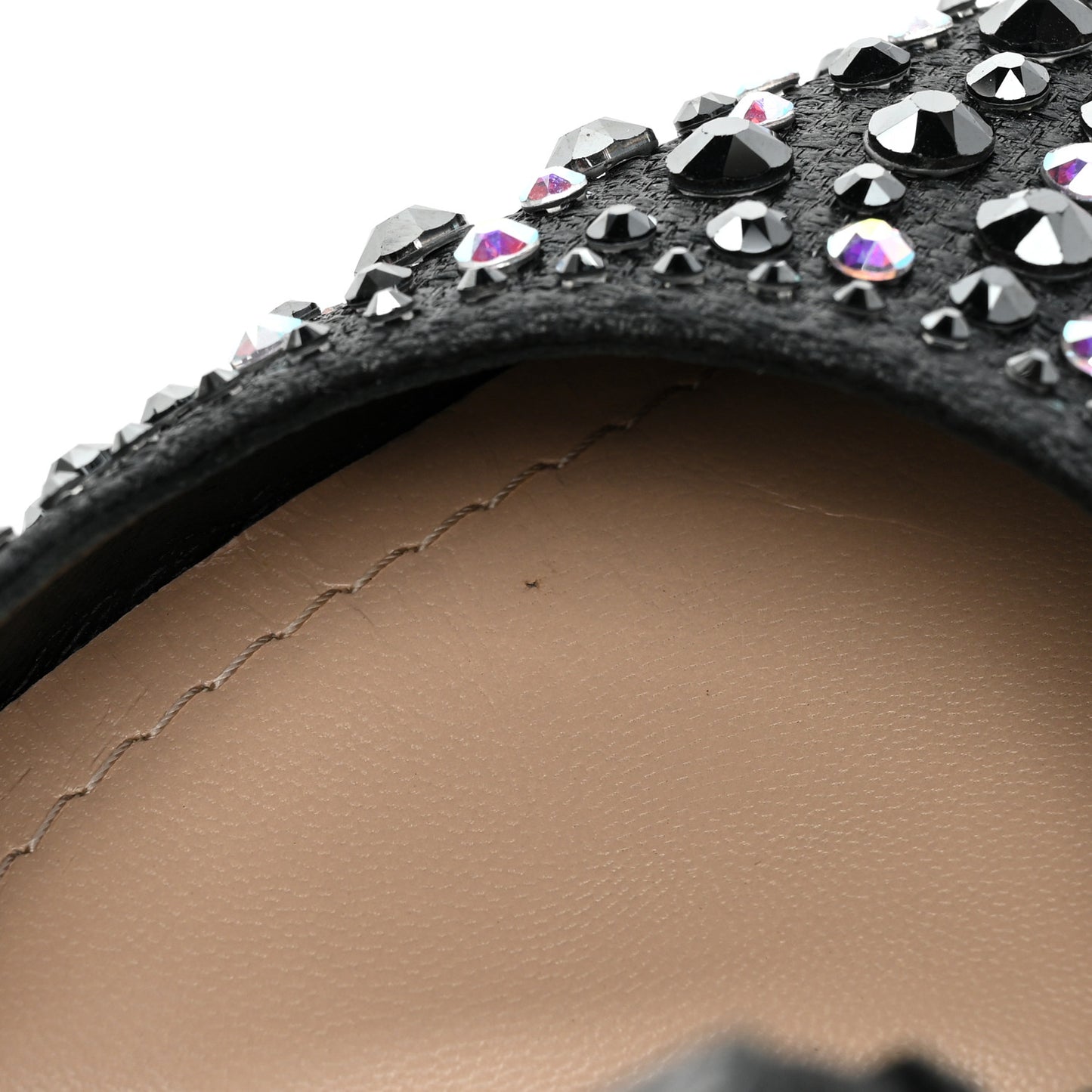 Fabric Crystal Ribbon Studded J'Adior Slingback 100mm Pumps 37 Black