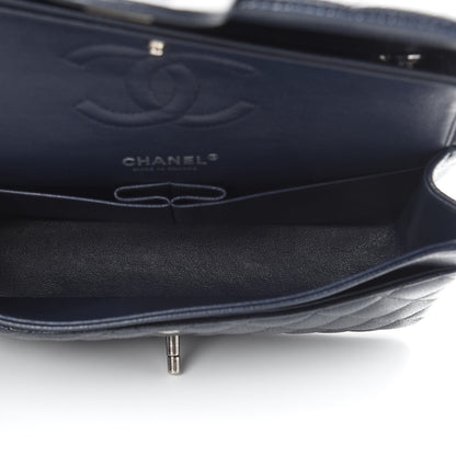 Chanel Caviar Quilted Medium Double Flap Navy 6 of 15