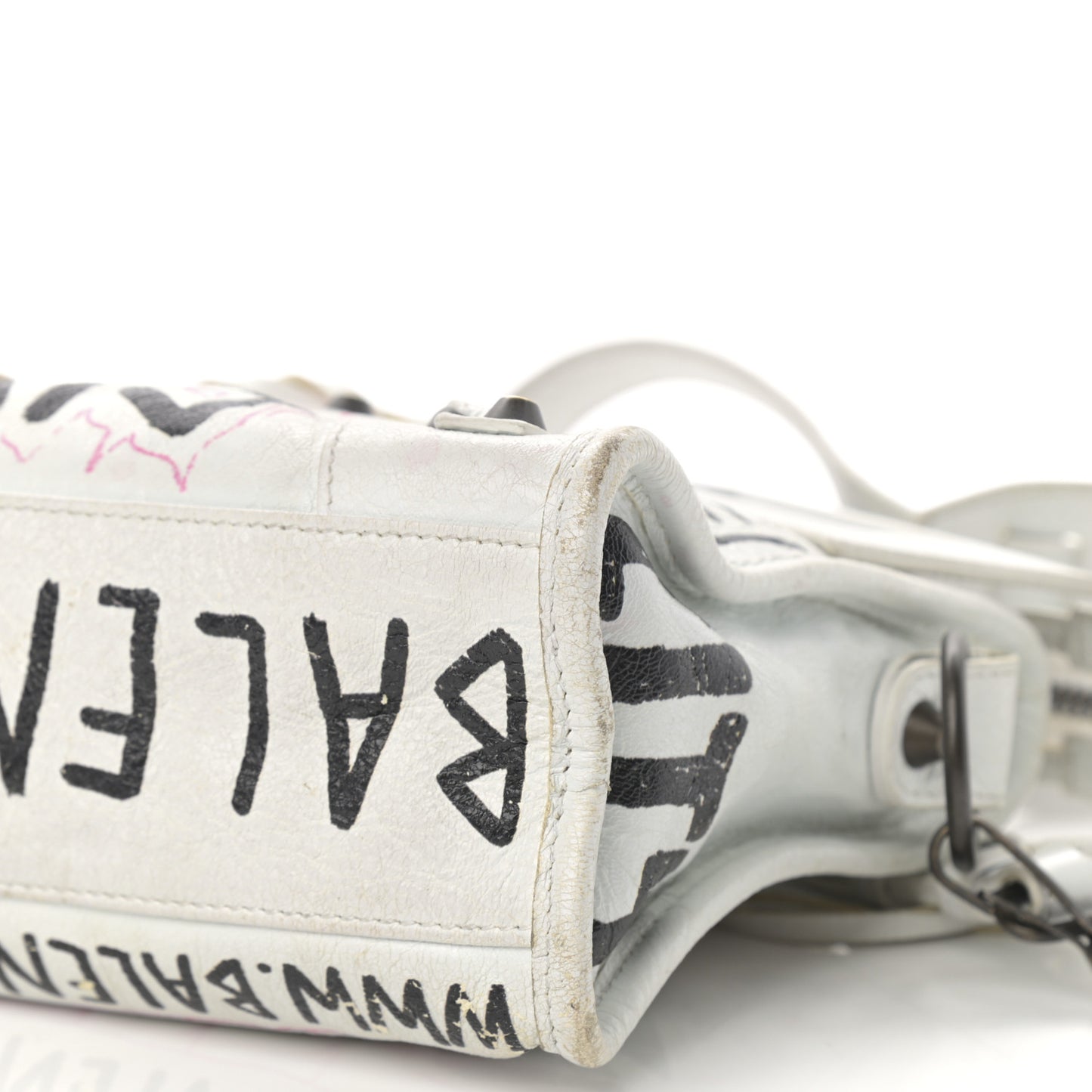 Agneau Graffiti All Over Classic Hardware Mini City White Multicolor