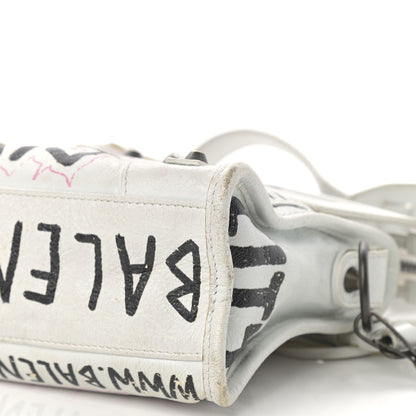 Balenciaga Agneau Graffiti All Over Classic Hardware Mini City White Multicolor 11 of 20