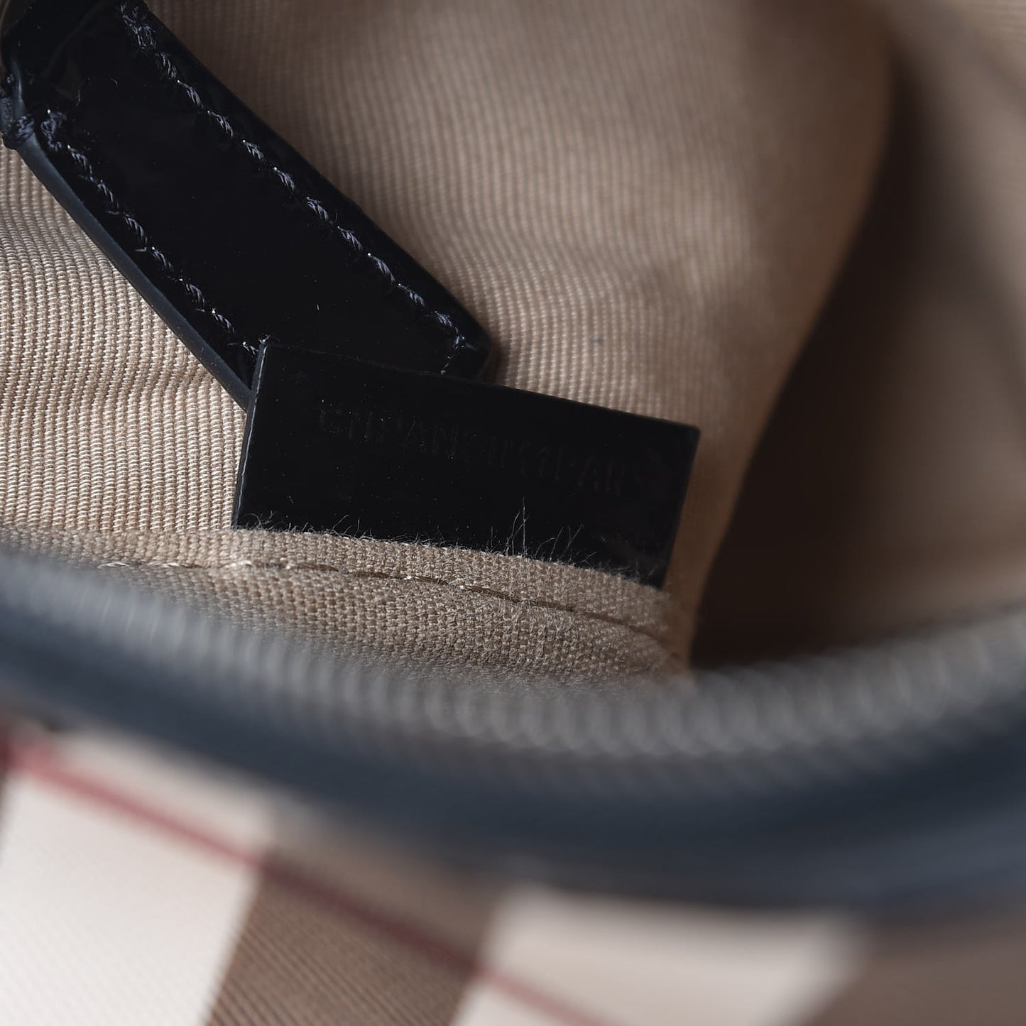 Patent Trim Nova Check Crossbody Black
