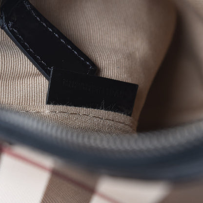 Burberry Patent Trim Nova Check Crossbody Black 7 of 9