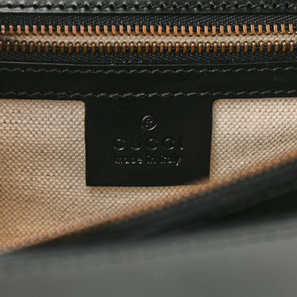 Gucci Knight Calfskin Malaga Kid Heart Medium GG Marmont Chain Handle Bag Black Hibiscus Red Multicolor 6 of 9