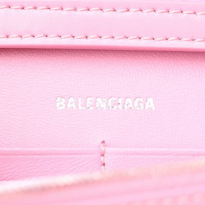 Balenciaga Shiny Box Calfskin Tonal B Hourglass Chain Bag Candy Pink 6 of 9
