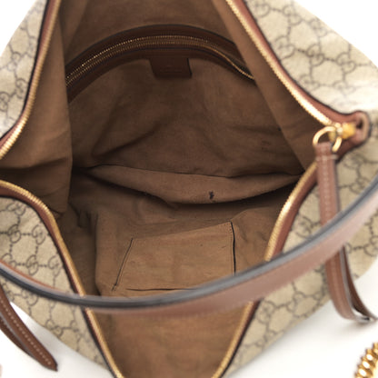 Gucci GG Supreme Monogram Large Linea A Hobo Light Brown 5 of 11