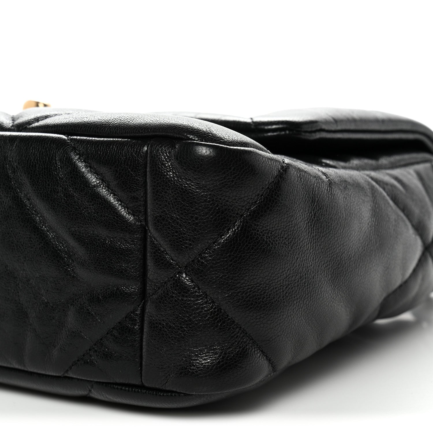 Chanel Shiny Goatskin Quilted Medium Chanel 19 Flap Black 10 of 11