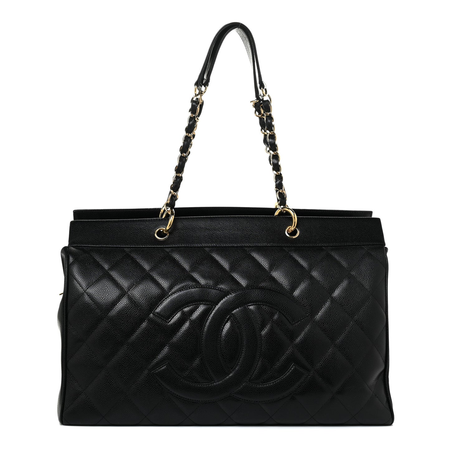 Caviar Quilted Timeless XL Weekender Bag Black