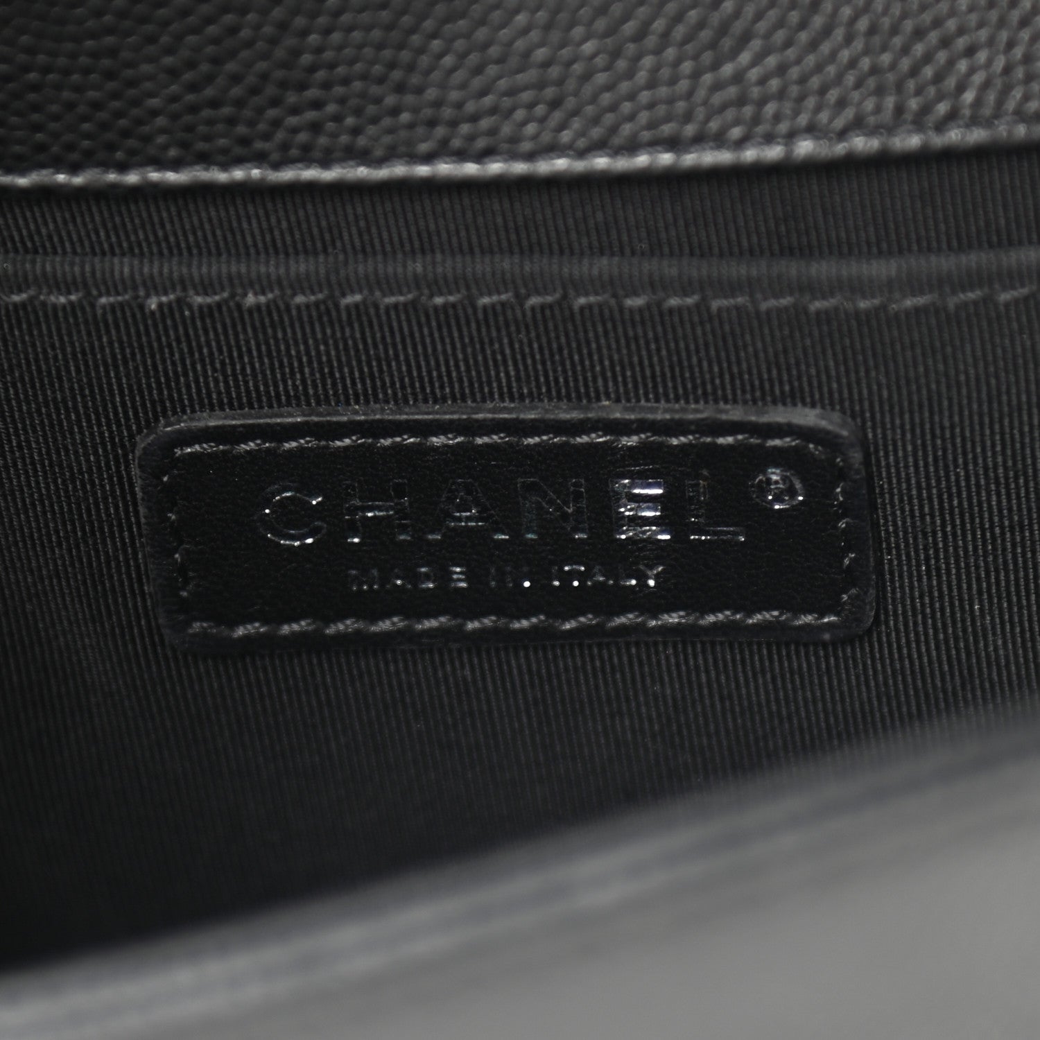 Chanel Caviar Chevron Quilted Small Boy Flap Black 6 of 10