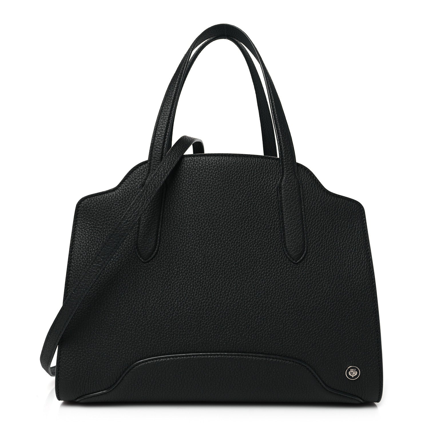 Loro Piana Grained Calfskin Medium Sesia Black 1 of 10