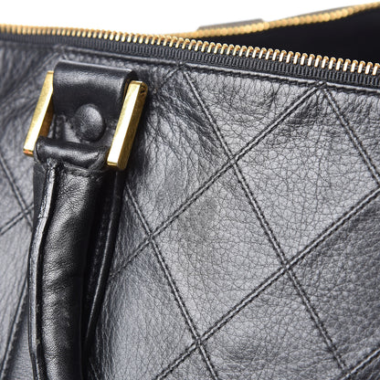 Chanel Calfskin Stitched CC Boston Black 8 of 18