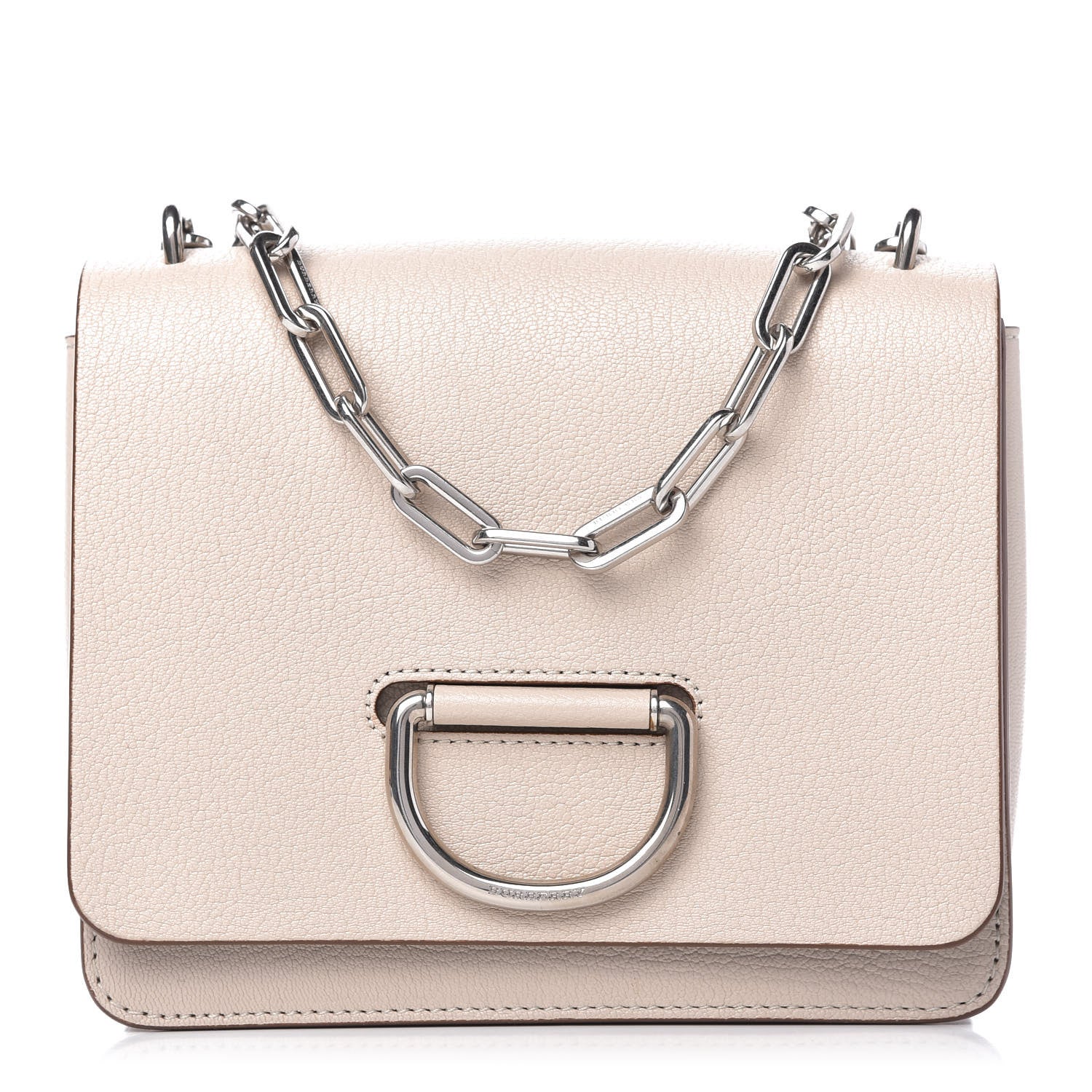 Burberry Goatskin Small D-Ring Bag Stone 1 of 10