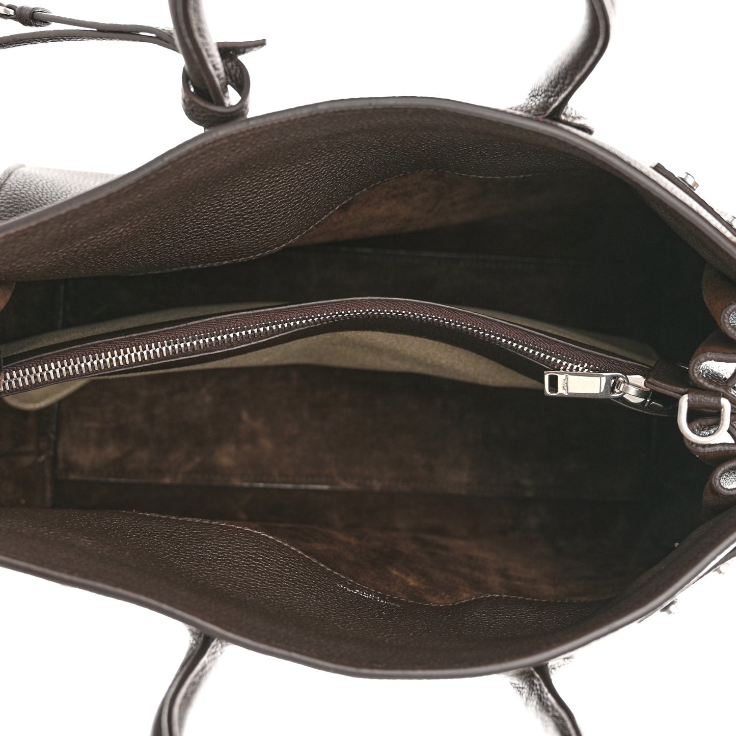 Grained Calfskin Small Supple Sac De Jour Wood