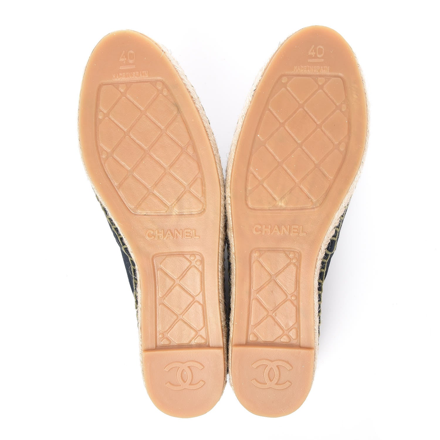 Chanel Fabric CC Espadrilles 40 Blue Green 7 of 8