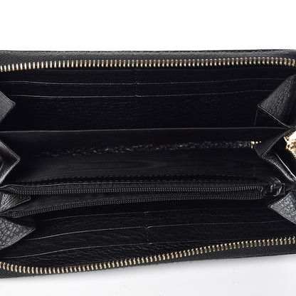 Gucci Pebbled Calfskin Soho Zip Around Wallet Black 5 of 10