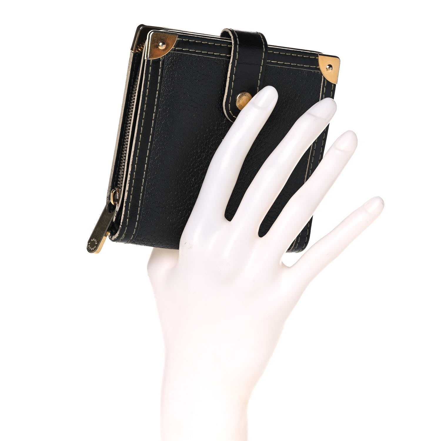 Louis Vuitton Suhali Compact Zipped Wallet Black 2 of 14