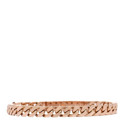 Hermes 18K Rose Gold Diamond PM Kelly Gourmette Bracelet LG 2 of 3