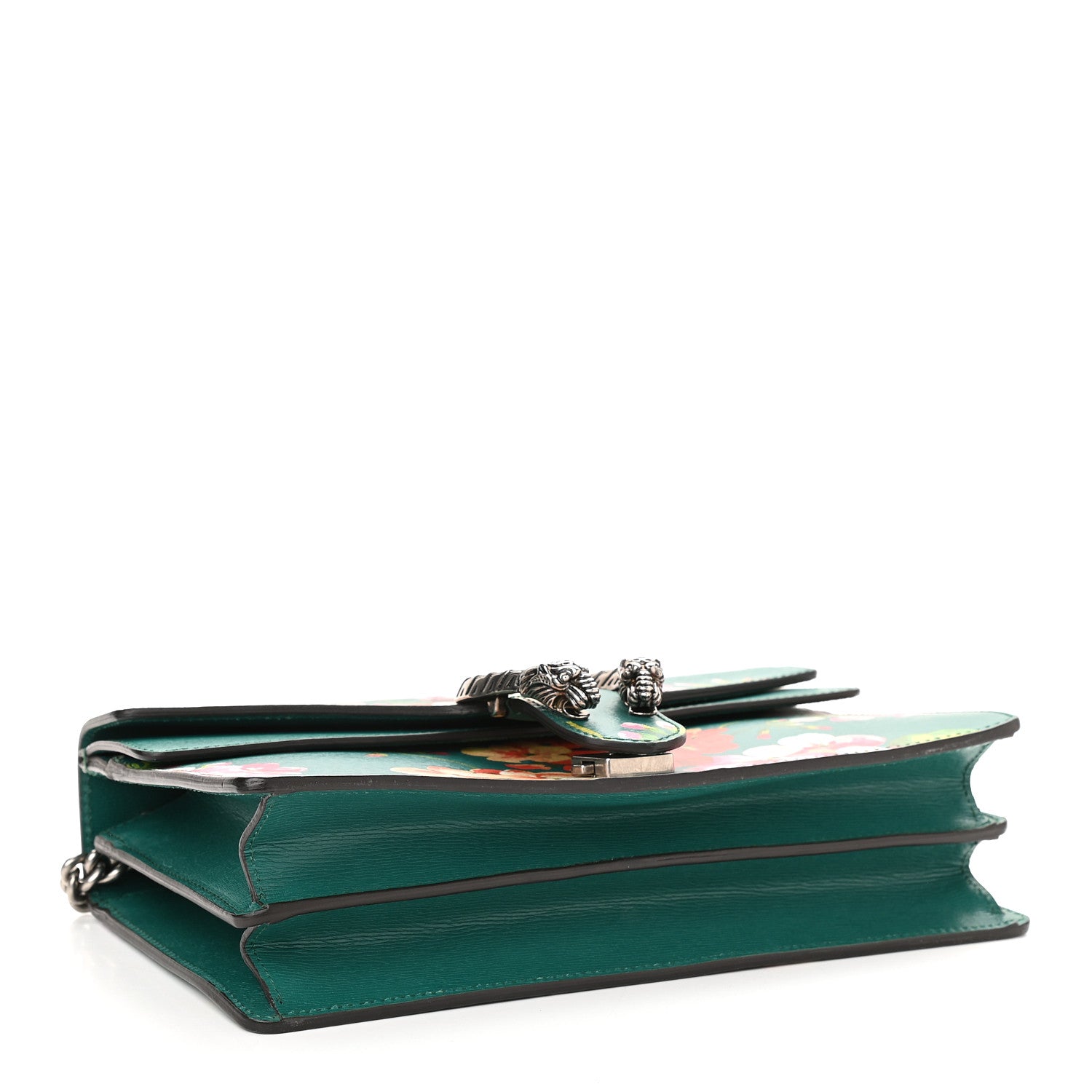 Gucci Calfskin Blooms Print Small Dionysus Shoulder Bag Bright Emerald Multicolor 4 of 9
