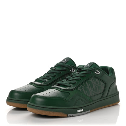 Christian Dior Smooth Calfskin Oblique Galaxy Mens B27 Low Top Sneakers 43 Green Beige 3 of 8