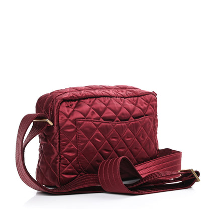 Chanel Satin Quilted Paris-Hamburg Camera Bag Red 3 of 10
