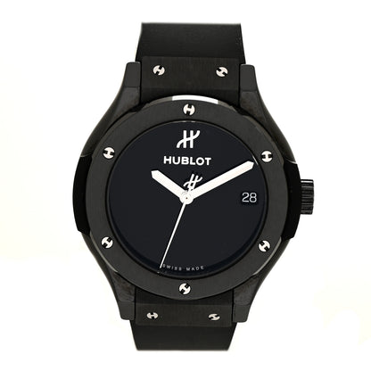 Hublot Ceramic Rubber 33mm Classic Fusion Black Magic Quartz Watch Black 581.CX.1270.RX.MDM 1 of 5