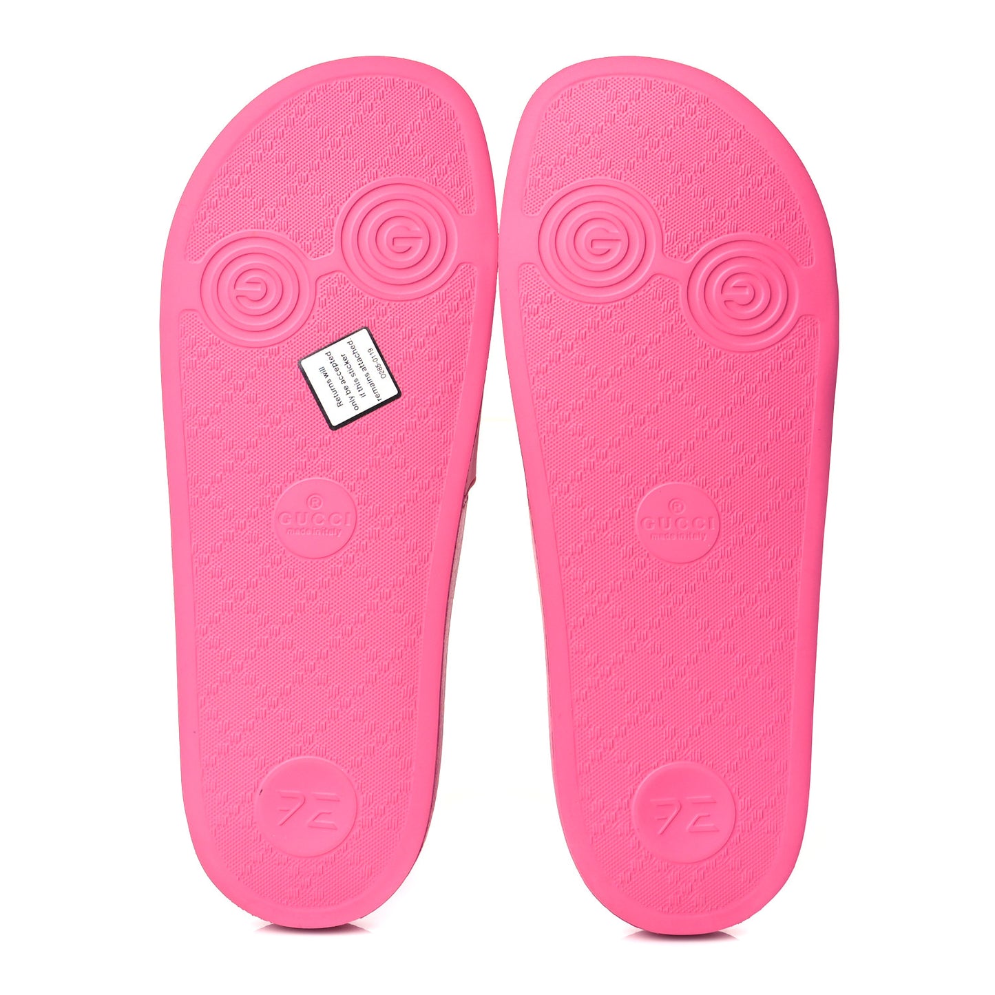 Rubber Womens Logo Slide Sandals 41 Fuchsia