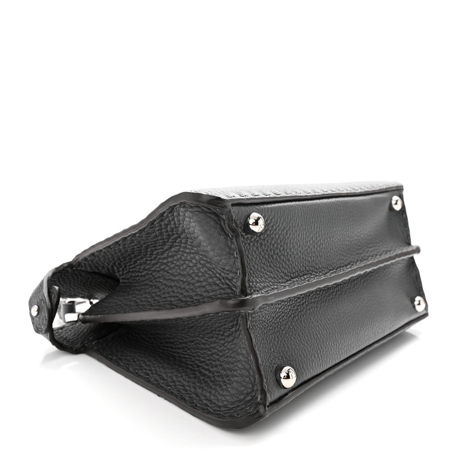 Fendi Cuoio Romano Selleria Chamois Small Peekaboo I SEE U Satchel Asfalto Camelia 4 of 9