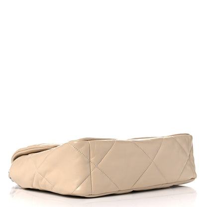 Chanel Lambskin Quilted Large Chanel 19 Flap Beige 3 of 9