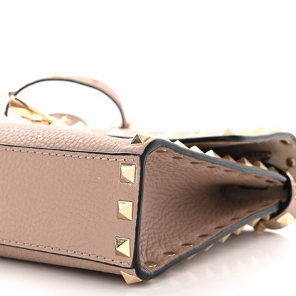 Valentino Garavani Pebbled Calfskin Medium Rockstud Flip Lock Crossbody Bag Poudre 11 of 12