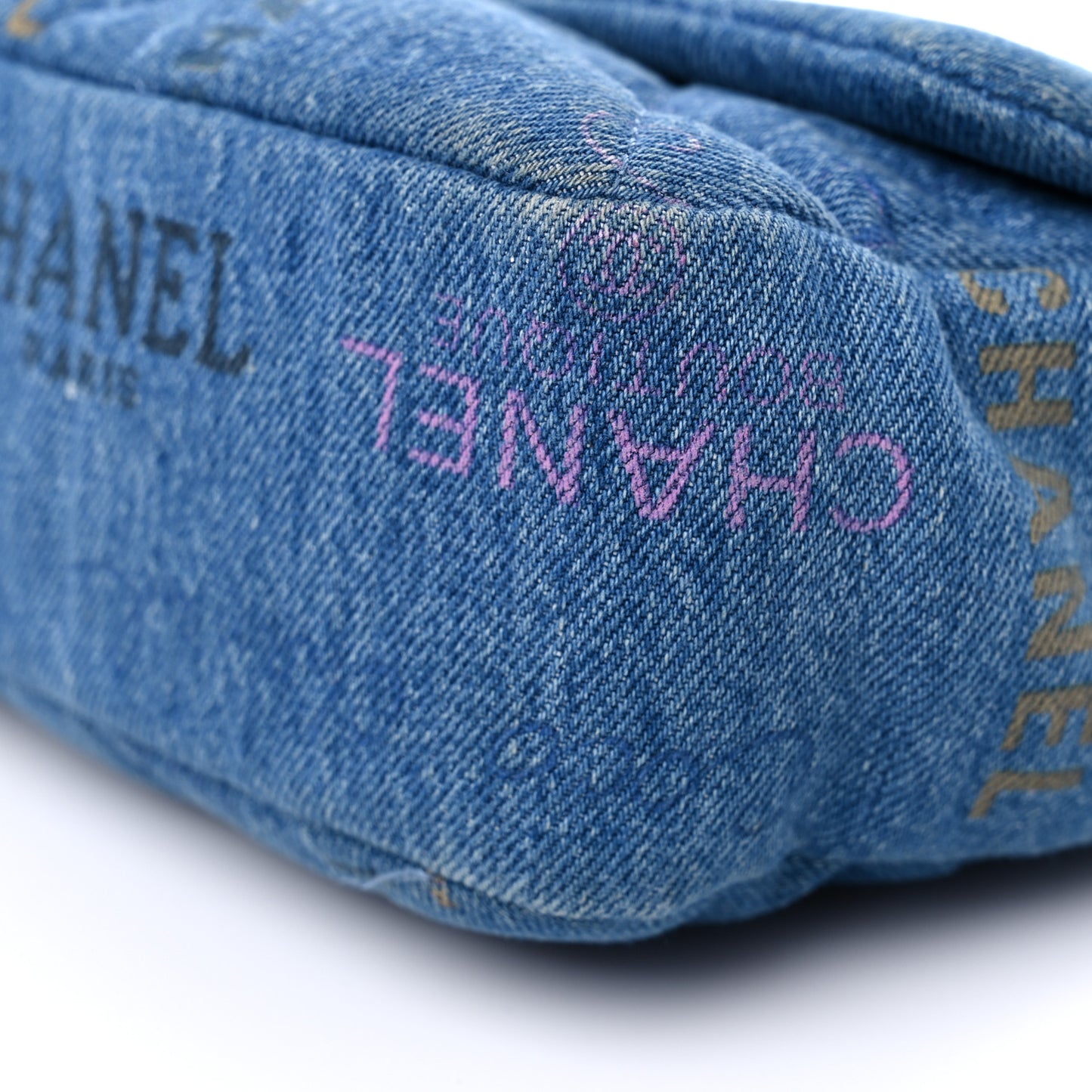 Denim Quilted Denim Large Mood Flap Blue Multicolor