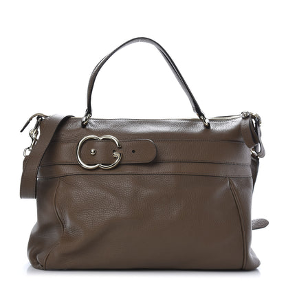 Gucci Calfskin GG Running Tote Brown 1 of 11