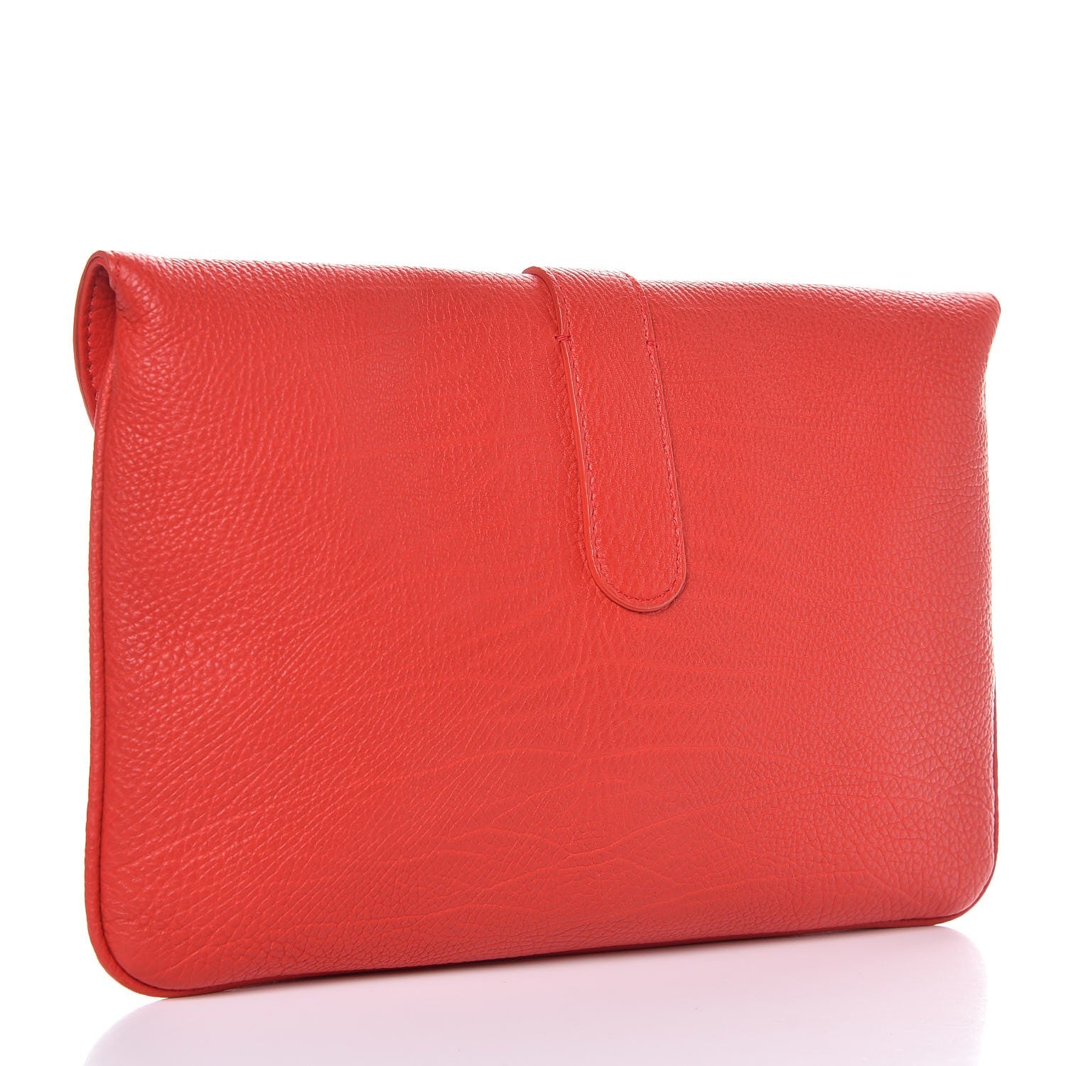 Balenciaga Grained Calfskin Tube Pochette Rouge Coquelicot 3 of 7