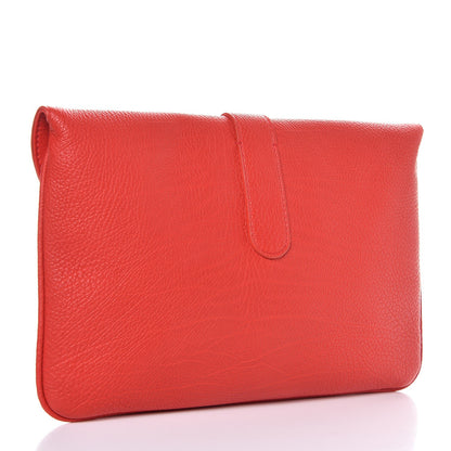 Balenciaga Grained Calfskin Tube Pochette Rouge Coquelicot 3 of 7
