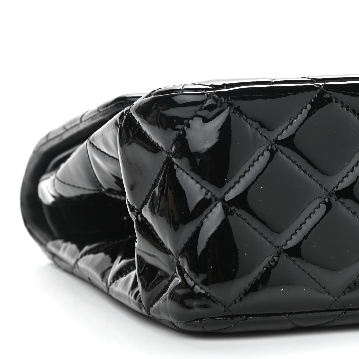 Chanel Patent Quilted Jumbo Double Flap Black 10 of 13
