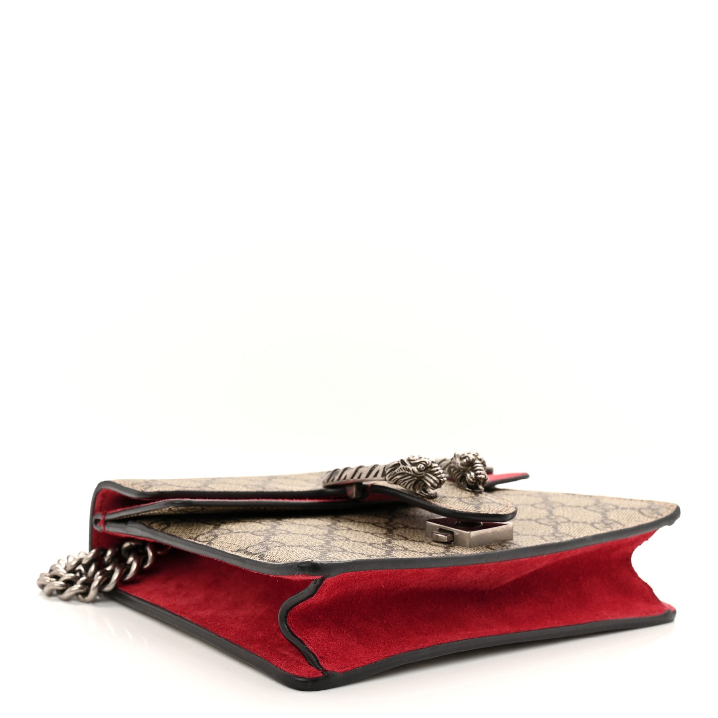 GG Supreme Monogram Mini Dionysus Shoulder Bag Hibiscus Red